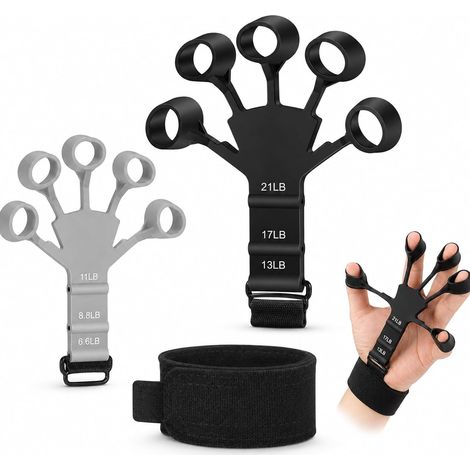 Hand Grip Strength Training, Forearm Strength Trainer, Portable Exercise for Athletes and Musicians, Digital Rehabilitation, 2-Piece Set (1/5)