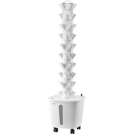 Système de Culture Hydroponique, 50 Fentes de Plantation, Tour Hydroponique sur Roulettes à 10 Niveaux, avec Pompe à Eau, Kit Germination de Plantes pour Herbes, Fruits, Légumes d'Intérieur (1/5)