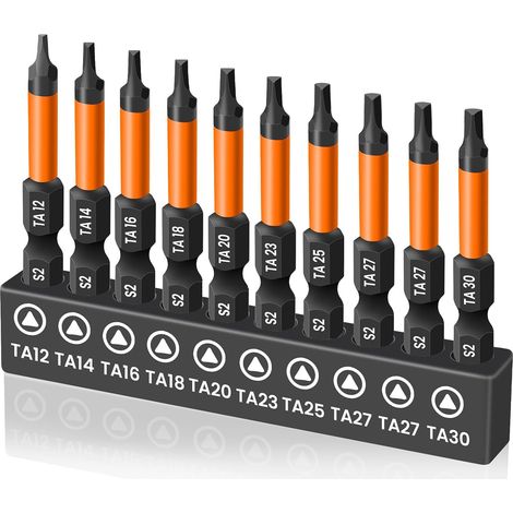 10pcs Triangle Screwdriver TA12-TA30 Triangular Screwdriver Bit 50 mm (1/5)