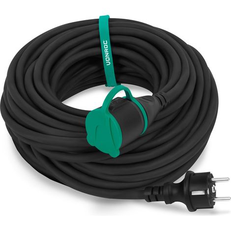 Vonroc PRO Verlängerungskabel 25m – IP44  Inkl. Kabelbinder