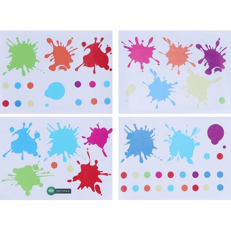4Pcs PVC Wall Stickers Innovative Self‑Adhesive Decals for Children's Room Bedroom