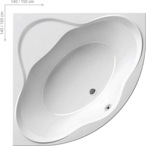 Ravak NewDay - Baignoire d’angle 1400x1400 mm, blanc C651000000 (1/6)