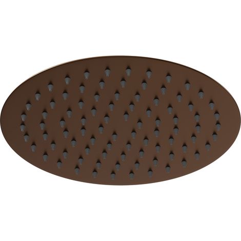 Colore Round Brushed Bronze 250mm Thin Fixed Shower Head