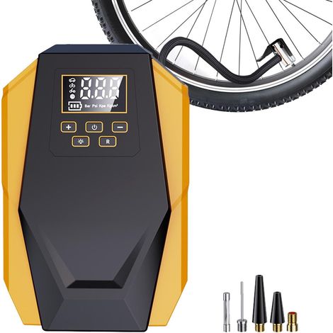 Compresseur d'air portatif de gonfleur de pneu, gonfleur de pneu - Pompe de gonflage de pneu pour vélo,Pompe à Air Portable pour pneus de voiture, accessoires de voiture, pompe automatique avec affich