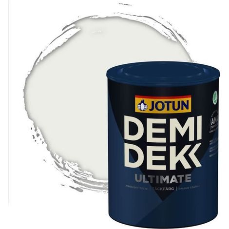 JOTUN - Peinture Bois, Lasure Opaque pour Extérieur et Intérieur Satinée - DEMI DEKK ULTIMATE - RAL 9003 - Blanc de Sécurité - 0,75L (1/2)