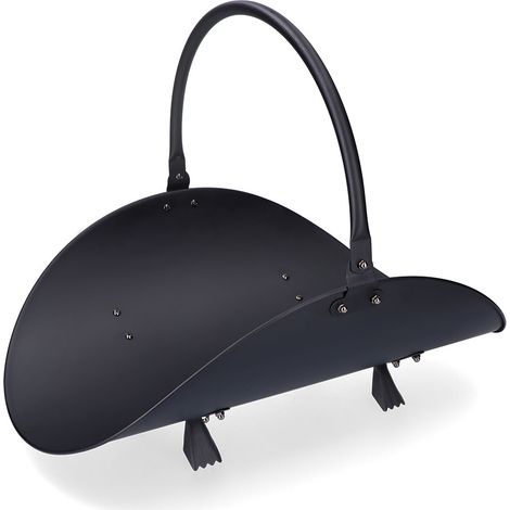 Metallischer Lebensmittelkorb, Schwarz, 48 x 35 x 38 cm