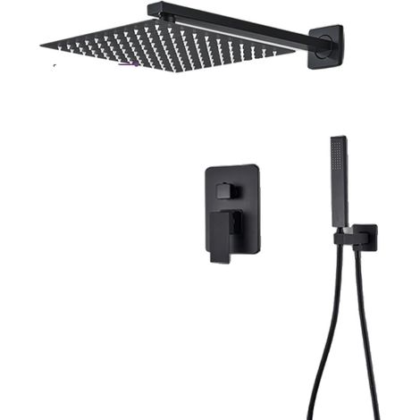Robinet de douche de salle de bain, ensemble à 2 voies, valve en céramique durable, 16 pouces, type A (1/2)