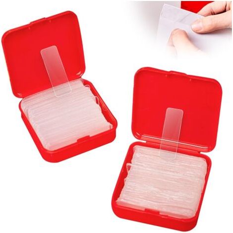 scotch double face, 2025 New Ruban adhésif double face extra fort, Nano Tape sans Traces,Amovible, Réutilisable, Lavable Pour Cuisine, Domicile ou Bureau (2Box-120PCS) (1/5)