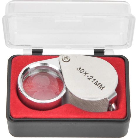 Loupe de bijoutier portable en verre miniature pour inspection de poinçons, pièces de monnaie et antiquités (1/5)