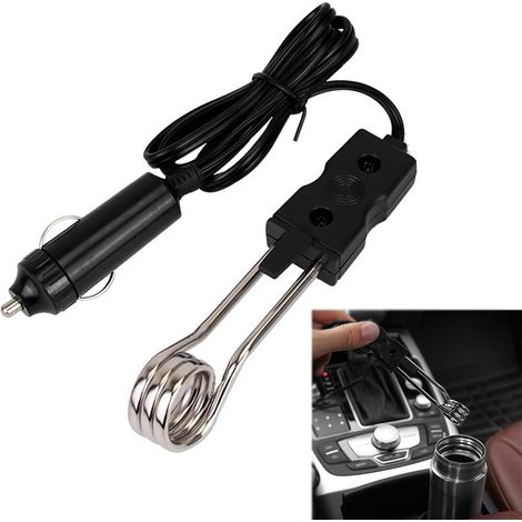 12V Thermoplongeur Voiture, Chauffe-Eau D'Immersion De Voiture, Chauffe-Eau De Voiture, Mini Chauffe-eau d'immersion Portable Pour Voiture électrique, Réchauffeur d'immersion de Véhicule (1/5)