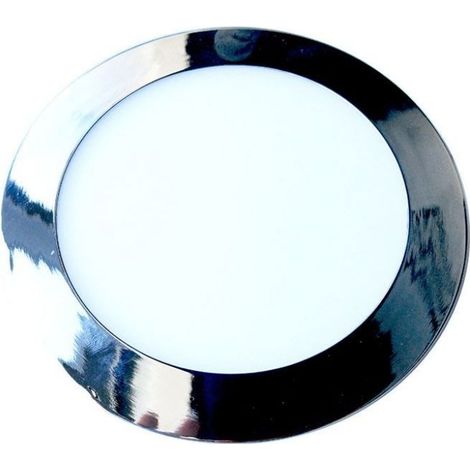 V-TAC Mini-LED-Panel, 24 W, rund, flächenbündig, Chrom, Warmweiß (1/3)