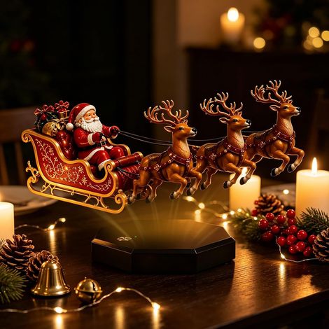 Santa Claus Floating Sleigh Flying Sleigh Father Magnetic Levitation (1/5)