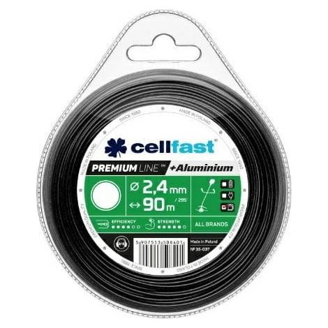 Cellfast Hilo Para Desbrozadoras Hilo Desbrozadora Premium Círculo 2,4 mm 90 m
