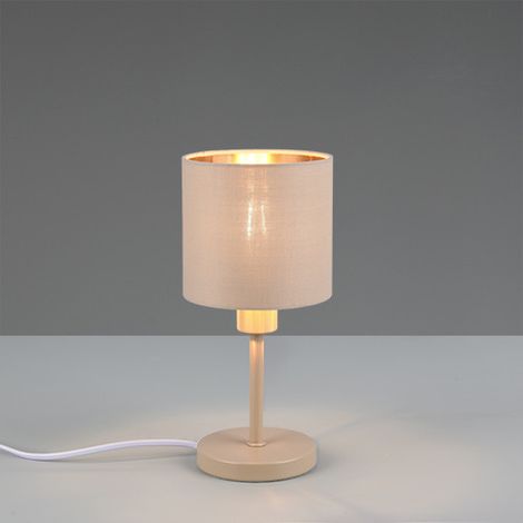 Reality Tischleuchte Tommy Modern Ø 12 x 25 cm warm beige E14 Deckenlampen