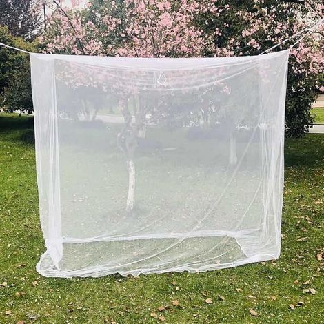 Moustiquaire pour Lit de Camping avec Sac de Transport Moustiquaires Portable Facile à Installer pour Extérieur Intérieur Voyage Pique-Nique,220x200x200cm (1/5)
