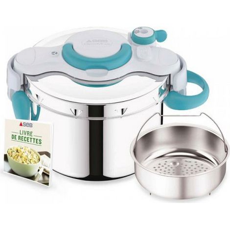 Seb Clipso Minut'Easy autocuiseur bleu 7,5 litres (1/2)