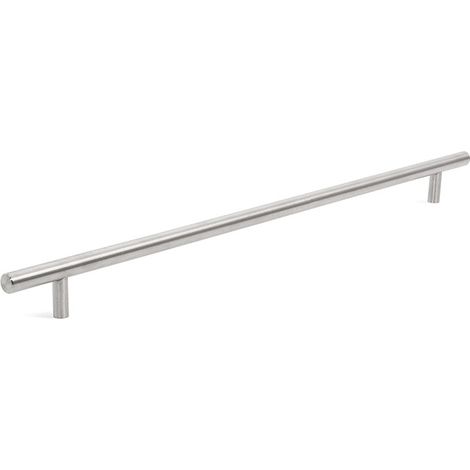 tirador para armario o cajón de acero inoxidable. acabado inox mate. modelo pireo distancia 96 distancia 384