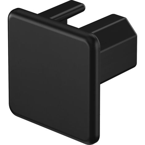 OBO Bettermann Embout 15x15 Polychlorure de vinyle noir foncé RAL 9005, 6191806