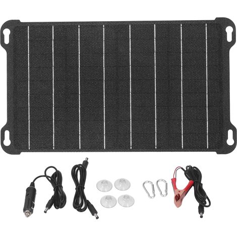 Panneau Solaire Portable 15W ETFE avec USB et Type C, Chargeur pour Téléphone et Batterie Externe (1/5)
