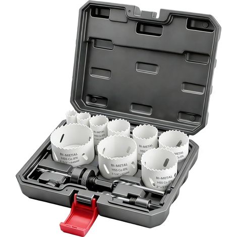M42 8% Cobalt Bimetal Hole Saw Set 15pcs Hex Key Hole Saw with 9 Hole Saw Blades 19-64mm Box with Chuck Drill Bit Hex Key (1/5)