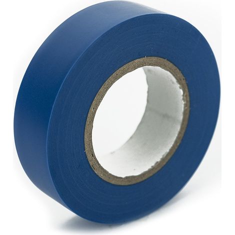 Ruban isolant bleu, 15 mm x 20 m, ruban isolant électrique en PVC, ruban électrique. (1/3)