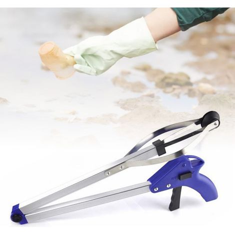 Pince de préhension longue et pliable de 81 cm, outil portable pour ramasser les déchets et les pièces de monnaie (1/5)