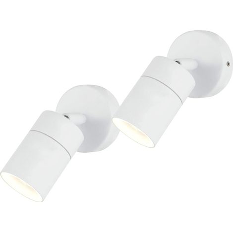 Litecraft Kenn Spotlight Outdoor Wall Ceiling Adjustable Fitting White - 2 Pack (1/5)