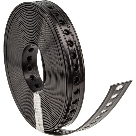 tecuro Lochband Montageband 27 mm x 10 m Rolle - Stahl - Kunststoff ummantelt