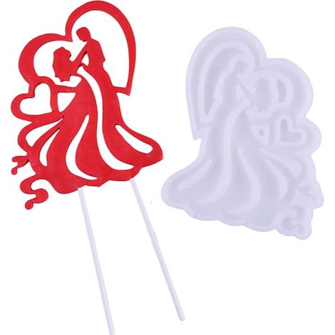 Silikonform für Isomalt-Zuckerpaste für Braut und Bräutigam (1/2)