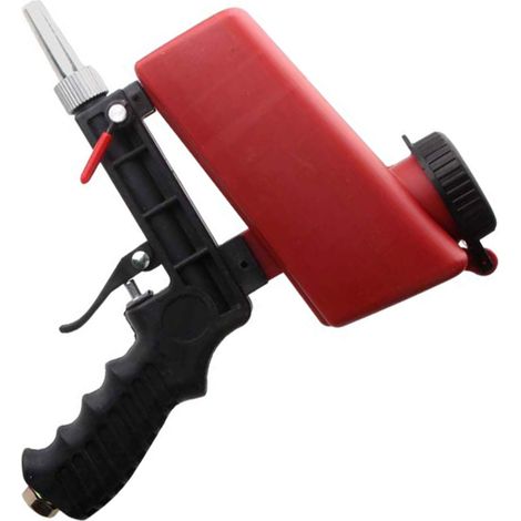 Pistolet de sablage pneumatique portatif 90 MPa pour le décapage et le polissage des métaux (rouge) (1/5)