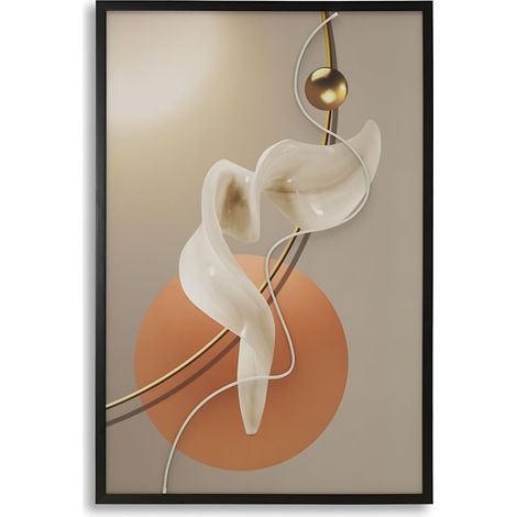Stampa Artistica con LED integrati su Tela Moden Abstract A - Quadro decorativo 80x120 cm - Stile Contemporaneo Multi-colore