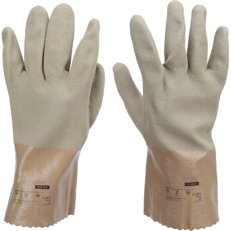Paire de gants de travail en nitrile résistants aux produits chimiques en mousse micro antidérapante avec doublure sans couture pour la sécurité des mains (XL/1011 cm) (1/5)