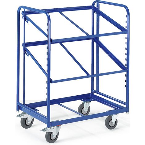 Rollcart Eurokastenwagen mit 2 offenen neigbaren Ladeflächen 820x620mm