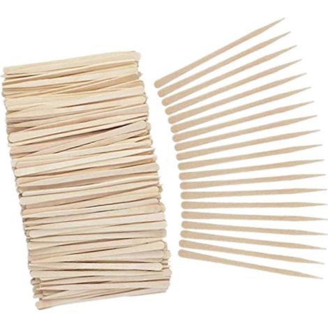 Wooden Wax Sticks Eyebrow Wax Sticks Beauty Stick Body (1/4)