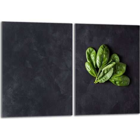 Placa protectora de vidrio para estufa 2x40x52 Albahaca (1/5)