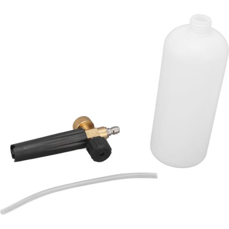 Pulvérisateur de mousse multifonction de 1 L pour lavage de voiture, avec raccord rapide G1/4 et lance à mousse en cuivre pour usage extérieur. (1/5)