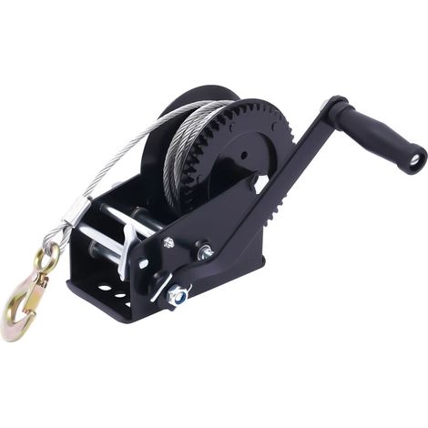 Treuil manuel bateau remorque winch dispositif de sécurité treuil manuel 3306lbs (1/5)