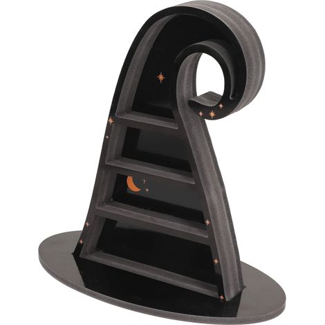 Étagère Murale Gothique en Forme de Chapeau de Sorcière, Support Cristal PVC pour Décor de Chambre ou Bureau (1/5)