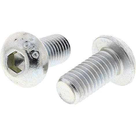 Vis à six pans creux, M10 x 20mm, tête Vis bombée à tête creuse hexagonale, en Acier ( Prix pour Sachet de 50 )