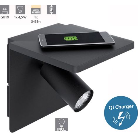 Applique Ciglie liseuse USB - Noir (1/4)