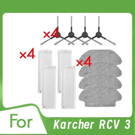Lot de 12 accessoires pour aspirateur Karcher RCV 3 : brosse latérale, filtre et accessoires ultra-résistants. (1/5)