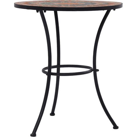 Maison Exclusive - Mosaik-Bistrotisch Orange/Grau 60 cm Keramik (1/5)