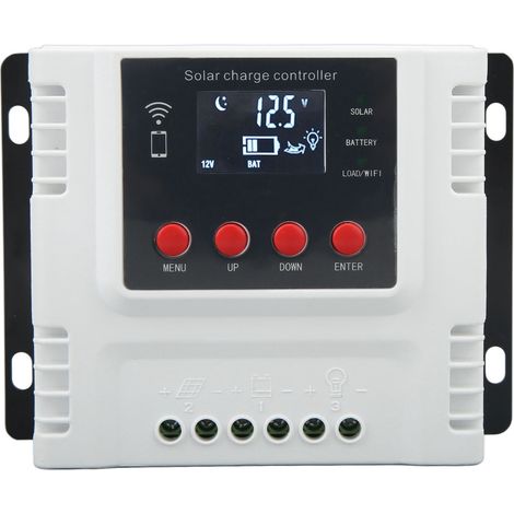 Régulateur de Charge Solaire 40A avec Affichage LCD - Protection Contre la Surcharge pour Batteries 12V/24V/48V (1/5)