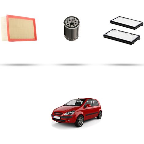 Kit tagliando 3 filtri compatibile con Hyundai Getz 1.1 46kw dal 2002 (1/4)