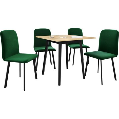 Salle à manger complète Edmond 116, Chêne doré artisanal + Noir, 77x85x85cm, Diamètre: 0, Nombre de places: 4, Style: Contemporary