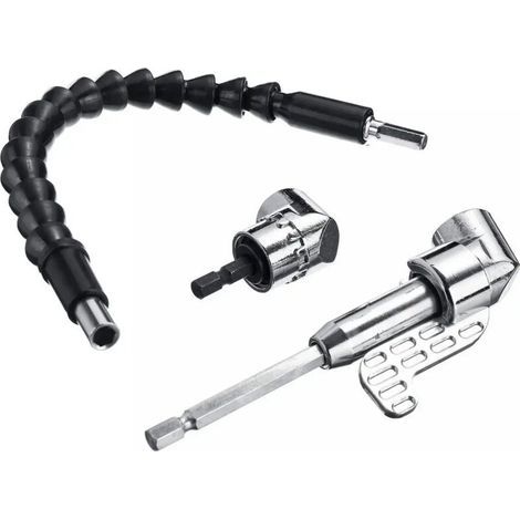 Destornillador de extensión angular de 1/4 de pulgada y 105 grados con eje flexible de 300 mm (1/5)