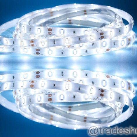 YMYNY Bobine de 300 bandes LED 5630 étanche 5 mètres 12 V lumière blanche chaude et froide - - Blanc froid -