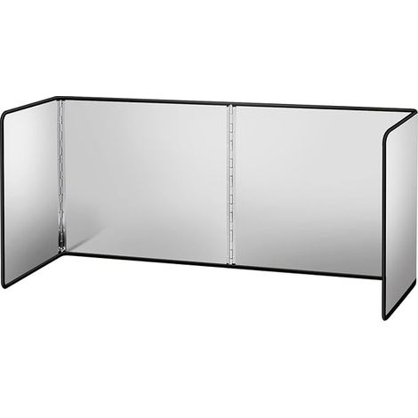 Anti-Splash Plate Kitchen Foldable Screen Protector Anti-Splash Kitchen Cooking Plate Tray Kitchen Utensils, L, Silver (1/5)