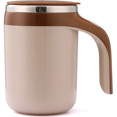 1 tasse thermos auto-mélangeante, inox 304, rotation magnétique, isotherme 380 ml, rechargeable USB, pour café et boissons protéinées