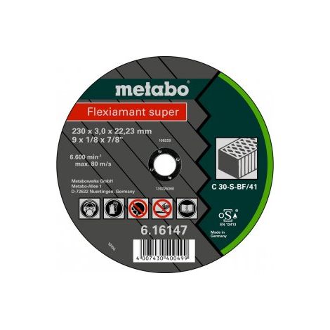 Mola abrasiva METABO Flexiamant SUPER 125 x 2,5 x 22,23 pietra, TF 42 616312000